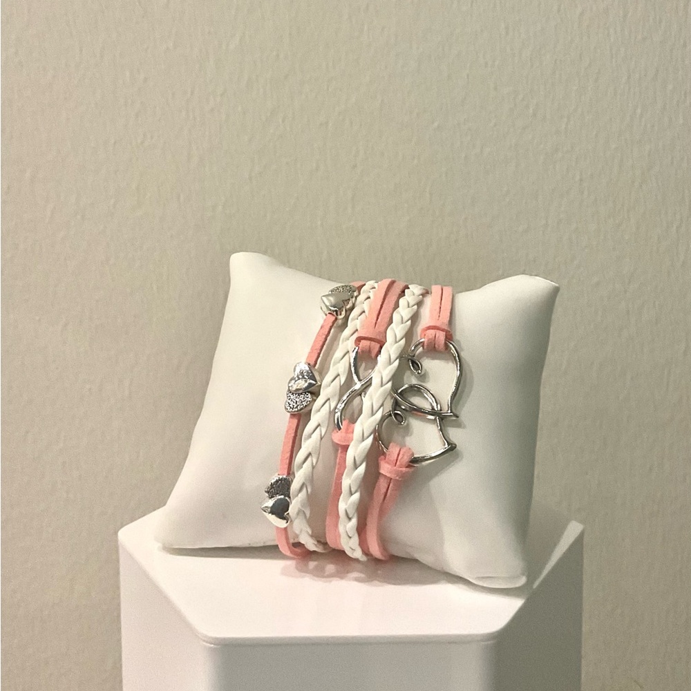 Pink Infiniti Bracelet Set